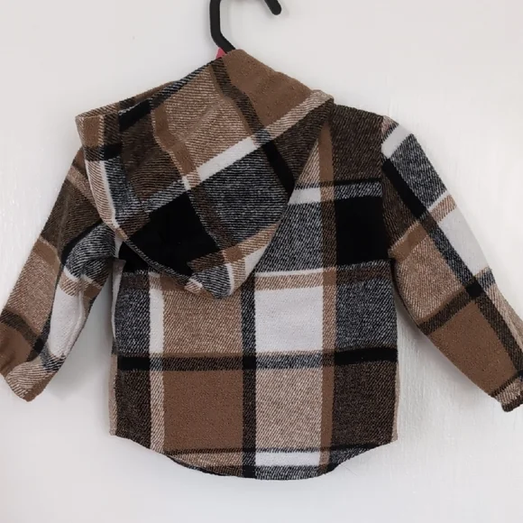 Plaid Button-Up Toddler Jacket - Picture 2 of 4